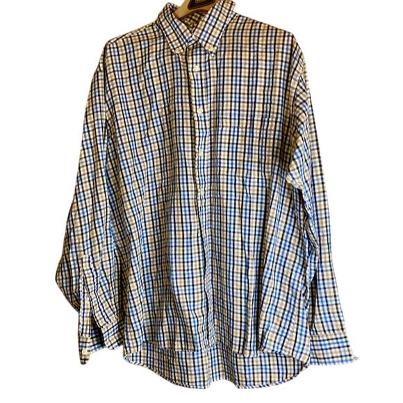 Men's XXL Bills Khakis Classic Fit Checked Button Down Long Sleeved Shirt - Picture 1 of 5